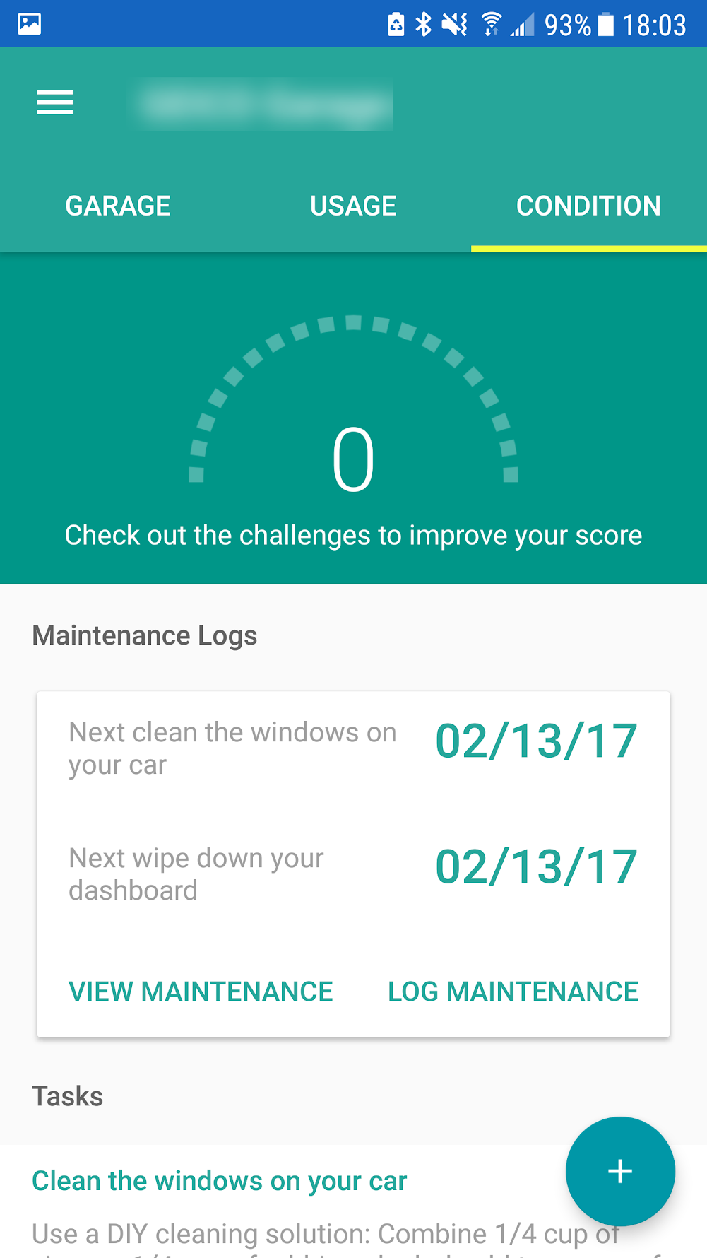 Final designs — condition screen