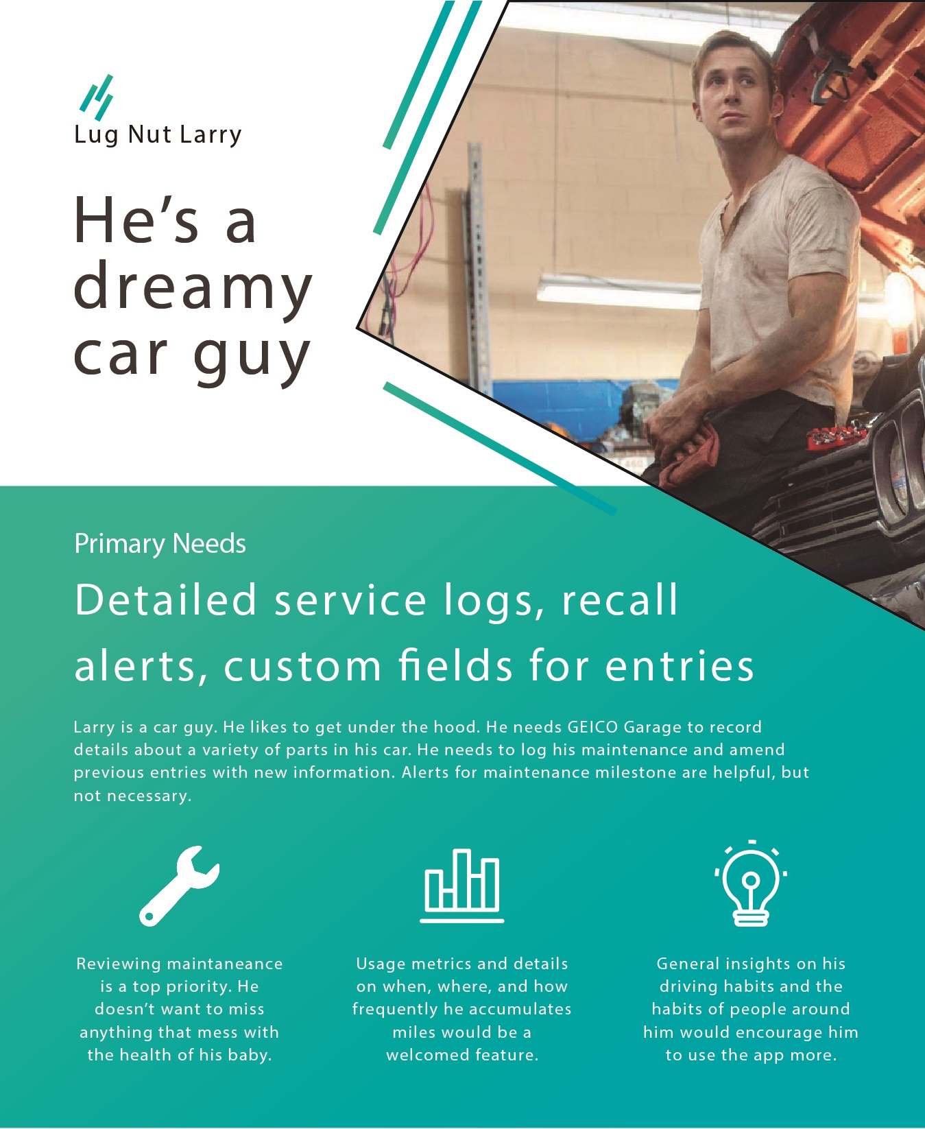 Persona: Lug Nut Larry — high car knowledge
