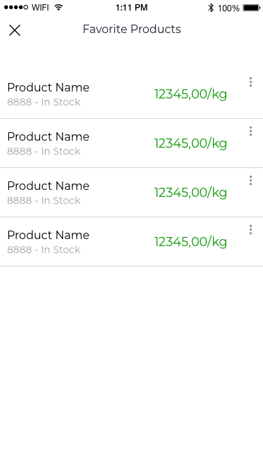 Favorites list