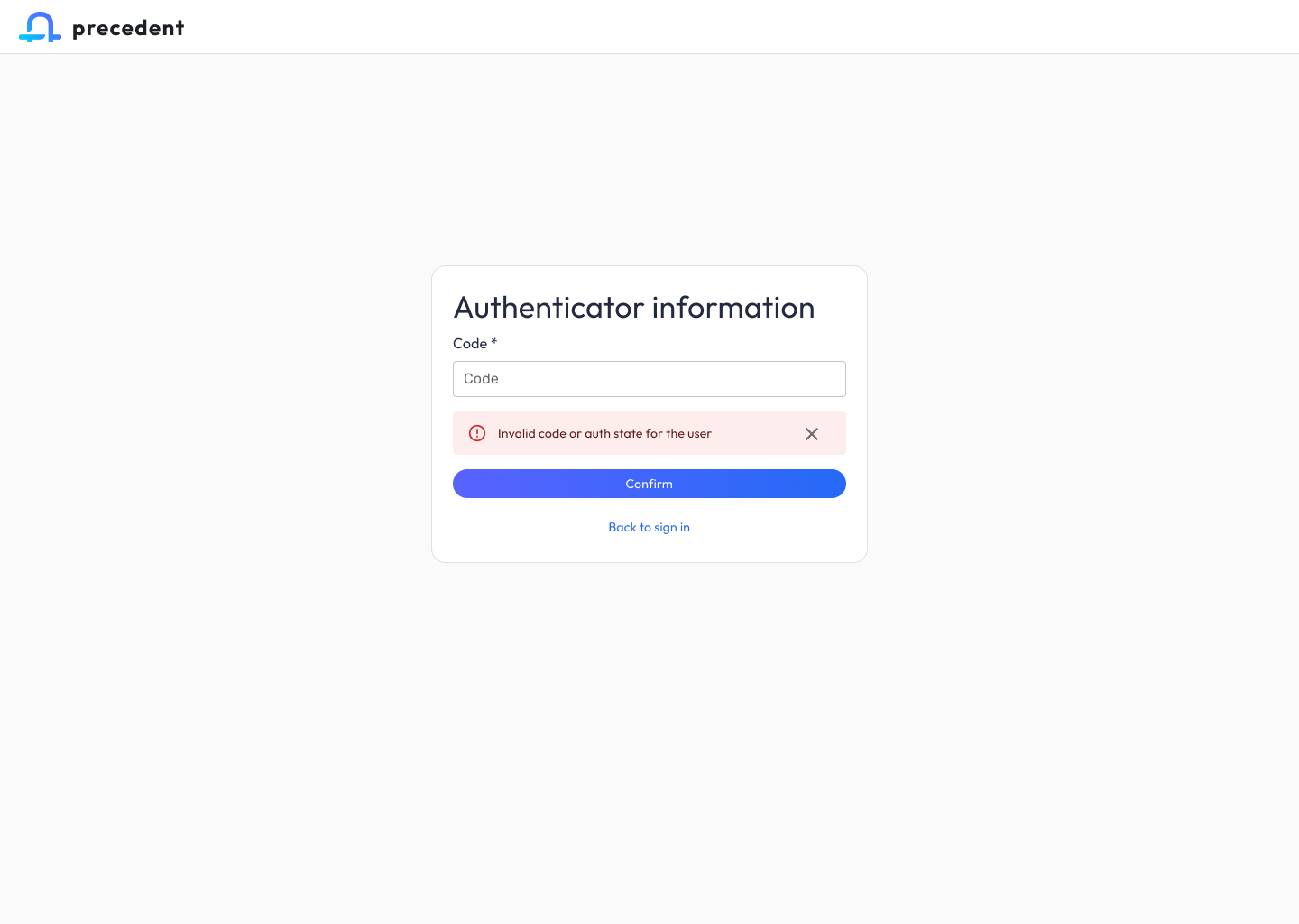 Sign in — forgot password recovery