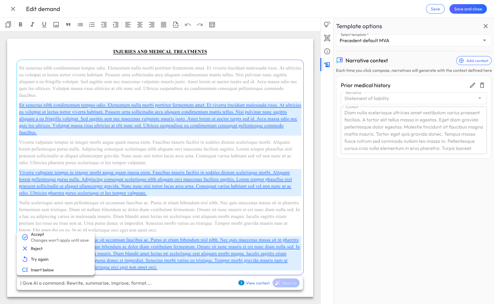 Narrative review and refinement — screen 4